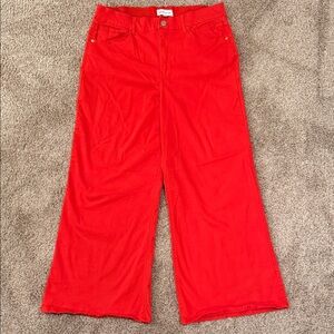 Gibson Latimer Red Wide Leg Pants